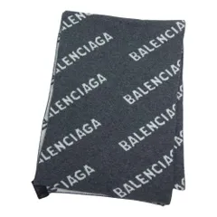 BALENCIAGA バレンシアガ 22AW 633719 T1567 ジャガード ロゴ総柄 ロング マフラー グレー系【中古】のサムネイル