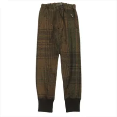 美品 エトロ ETRO ウール シルク イージー ジョガー スラックス パンツ チェック リブカシミヤ 46 茶 ブラウン メンズのサムネイル