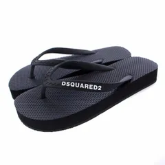 ディースクエアード DSQUARED2 FLIP FLOPS ビーチサンダル フラット 35 22cm 黒 ブラック /KH ■GY29のサムネイル