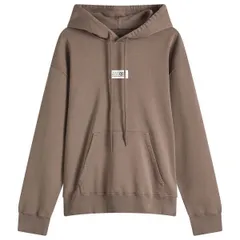 【送料無料】 マルタンマルジェラ メンズ パーカー・スウェット アウター MM6 Maison Margiela Numbers Patch Logo Hoodie Brown