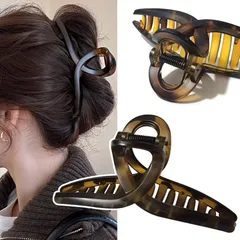 新品 べっ甲 軽い 強力 クリップ クリップ 髪 clip hair 大人向け ライトブラウン ヘアアクセサリー バナナクリップ バンスクリップ バレッタ しっかりとまる ヘアクリップ ヘアクリップ 13m 大きめ 髪留め Yokosen