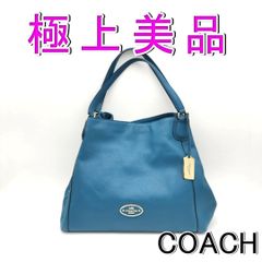 COACH トートバッグ A4収納可能 ブルー - メルカリ