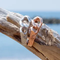 数量限定 ハワイアンジュエリー リング 指輪 スクロール 波 誕生日 プレゼントサージカル ステンレス