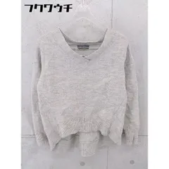 ◇ URBAN RESEARCH ROSSO アーバンリサーチ ロッソ ウール ニット 長袖 セーター サイズF ライトグレー レディース 【中古】 【1102260005265】