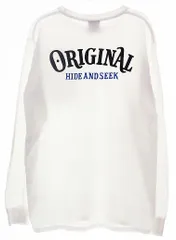 ハイドアンドシーク HIDE and SEEK × TENDERLOIN 20AW ロングスリーブ プリント ポケT 長袖 Tシャツ テンダーロイン コラボ 白 青【ブランド古着ベクトル】【中古】240822のサムネイル