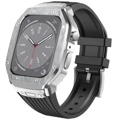 新着商品 [LIRUWECH] for Apple Watch バンドとケースと背面ケースの3in1一体型デザイン 45mm/44mm apple watch 一体型バンド Apple Watch Series 9/SE/8/7/6/5/4対応 メンズ かっこ