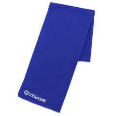 ブルー スポーツタオル 30cm×110cm 冷感メカニズム Coolcore(クールコア)