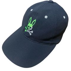 Psycho Bunny ロゴ 刺繍 CAP 101652 BLACK FREE サイコバニー LOGO キャップ GOLF ゴルフ 帽子