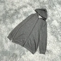 ●【Freude】ジップアップパーカー  (L)  カジュアル  一点もの  レディース  グレー系  灰色【送料無料】のサムネイル