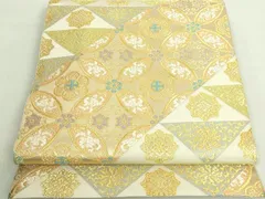 平和屋着物□極上 西陣 川島織物 六通柄 本袋帯 唐織 七宝花唐草 金糸