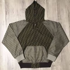 ★非売品★ FENDI × BAPE ZIP HOODIE Lサイズ a bathing ape エイプ ベイプ ズッカ柄 パーカー フェンディ NIGO KANYE 着用モデル