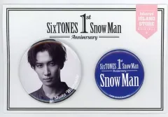 【中古】バッジ・ピンズ [台紙付き] 渡辺翔太(Snow Man) 缶バッジセット(2種) 「SixTONES Snow Man 1st Anniversary」