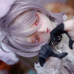 DDH-07 セミホワイト肌 カスタムヘッド＋デカールアイ＋ウィッグ