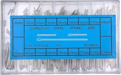 Kitekorosso 360pcs 腕時計用 割りピン 腕時計ベルトピン 6-23mm 18サイズ 各20本 ステンレス鋼 時計修理(シルバー)