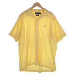 希少90s ポロラルフローレンコットンリネン カーハムCULAHM イエロー L