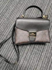 セール！【09003H01】　COACH コーチ　シグネチャー　ペッパーサッチェル　ブラウン　バッグ　ショルダーバッグ　ハンドバッグ　2way