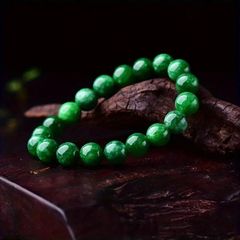 【お守り グリーンジェイド】人徳と成功と繁栄の石。マライカMALAIKA 天然石 グリーンジェイド パワーストーン 天然石ブレスレット パワーストーンブレスレット アクセサリー ギフト 浄化 幸運 開運 風水 天然翡翠ブレスレット 10mm