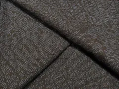 平和屋着物●結城紬　切嵌吉祥草花文　正絹　逸品　DAAT1316tw