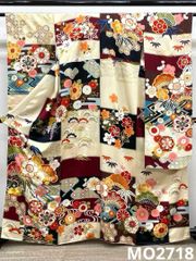 振袖 ラメ刺繍 金駒 銀通し 身丈166cm パールトーン加工済 MO3751 