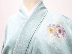 【一輝堂】リサイクル着物 小紋 金彩 辻ヶ花 正絹 身丈約168.5cm 裄丈約68cm 25z07-3841