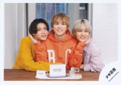 【中古】生写真(STARTO) 少年忍者/黒田光輝・安嶋秀生・長瀬結星/横型・上半身/×××××.POP UP STOREオリジナルフォト/公式生写真