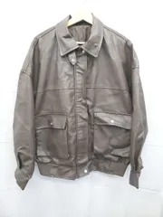 ◇ ⊇ moment+ モーメントプラス フェイクレザー ジップロック 長袖 ブルゾン サイズM ダークブラウン系 レディース E  【1506250014327】