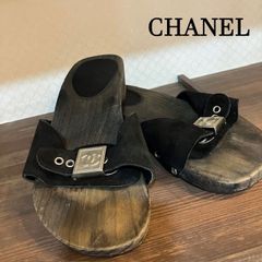 シャネル　CHANEL　バンブーサンダル　ウッドサンダル　サイズ35（約22.2cm）