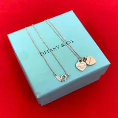 極 美品 TIFFANY&Co. ティファニー リターントゥ ダブルハート シルバー925 メタル ネックレス チョーカー ペンダント シルバー 97439