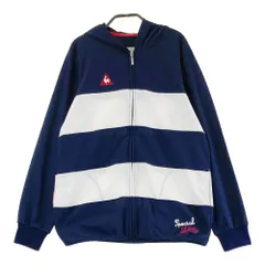 サイズ：L LE COQ GOLF ルコックゴルフ  長袖ジャケット ボーダー柄 ネイビー系 [240101421240] ゴルフウェア レディース ストスト