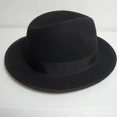 正規 美品 666 ORIGINAL CLOTHING ウール ハット フェルト SOB0001 中折れ MADE IN JAPAN L ブラック黒 本物 619P★2