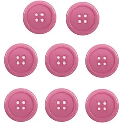四つ穴ボタン 【ピンク】 ツヤあり カラー ボタン シャツボタン 8個入り 【25mm】  B-857