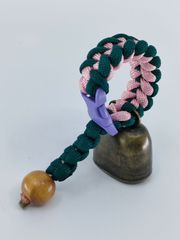 【Φ26.0mm Sサイズ】自転車用ベル(熊鈴)トレンディベル【モスグリーン×桜】No.158
