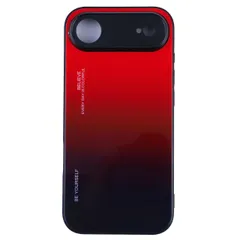 iPhone17 Air ケース グラデーション ハイブリット ケース 【Color】レッド・ブラック