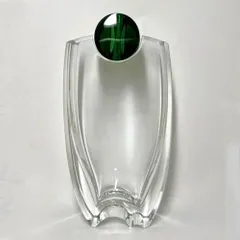 Baccarat バカラ クリスタル オセアニア グリーン ベース 花瓶一輪挿し