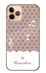 iPhone 16 ProMAX ケース カバー アイフォン16プロマックス スマホケース ハードケース チョコミント ストロベリー プリン ココア ダークベリー スイーツ ドット 音符 平成 かわいい カラー04