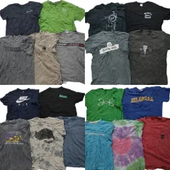 古着卸 まとめ売り カラーmix プリント 半袖Tシャツ 19枚セット (メンズ L ) チームロゴ ナイキ オールドネイビー 中古 古着 NA6070