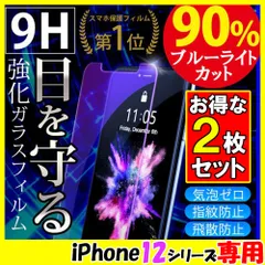 2枚セット iPhone12シリーズ アイフォン ブルーライトカット ガラスフィルム 画面保護 フィルム 保護シート 強化ガラス 12mini 12/12Pro 12ProMax