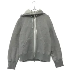 Sacai (サカイ) 23SS Sponge Sweat Hoodie シフォンドッキングバックフリルデザイン ジップパーカー 23-06558 グレーのサムネイル