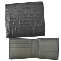 DIESEL 二つ折り財布 X09338 P0556 T8004 コンパクト財布 レザー 本革  ブラック ディーゼル