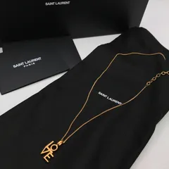 美品 SAINT LAURENT サンローラン LOVE ネックレス ゴールド アクセサリー レディース 箱付き k4561のサムネイル