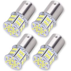 TORIBIO 4個入り 高輝度 S25 シングル球 LED（P21W 1156 S25 G18 BA15S）ピン角180度 長寿命 バックランプ 3014SMD 54連 6000K 12V 24V兼用 (ホワイト)