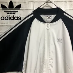 希少XXL⭐️80s adidas トラックジャケット/ジャージ 刺繍トレファイル vintage 黒白