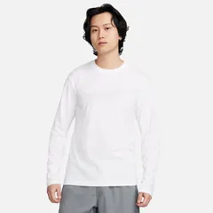 ナイキ 長袖 Tシャツ メンズ NIKE DF フラッシュ L/S Tee トレーニング スポーツウェア ビッグロゴ 吸汗速乾 ドライ ランニング   長そで 服 ホワイト 白 メンズウェア ウエア nike ロンT 長T  /FQ3884-100