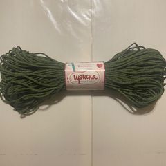 【2玉セット】コードヤーン Iriska（イリスカ）5mm ラメ『グリッターカーキ』ロシアヤーン かぎ針編み ハンドメイド 糸 tシャツヤーン ズパゲッティ