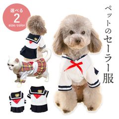 ドッグウェア 犬服 制服 ペット コスチューム 猫 セーラー服 かわいい 春 夏 秋 ペットウェア 犬用 猫用 小型犬 着せやすい ボタン式 ペットグッズ ハロウィン コスプレ 学生服 衣装 入学式 卒業式