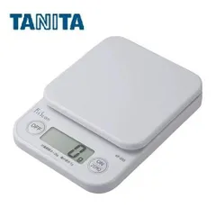 タニタ クッキングスケール 2kg キッチンスケール キッチン はかり 料理 デジタル 2kg 1g単位 ホワイト KF-200 WH デジタルスケール 計量器 コンパクトのサムネイル