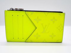 LOUIS VUITTON ルイウ゛ィトン タイガラマ デニム コインカード・ホルダー コインケース カードケース  ネオンイエロー M30950 未使用品