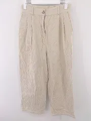 ◇ E hyphen world gallery PEACE コーデュロイ素材 パンツ サイズM ベージュ系 レディース E  【1303280008223】