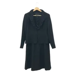 LEILIAN レリアン セットアップ/フリルカラージャケット＆スカート サイズ:11 フォーマル/シルク/ウール    ブラック レディース / 240001158043