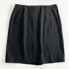 4j17 《タグ付き》定価￥59,400 JIL SANDER NAVY ジルサンダー ネイビー WOVEN SKIRT ウーブンスカート 42 ブラック イタリア製のサムネイル